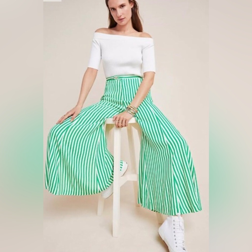Anthropologie Mackenzie Striped Wide-Leg Pants